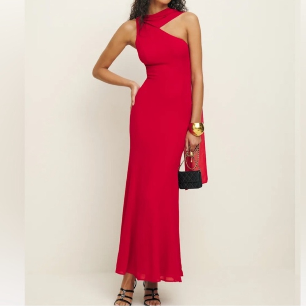 Reformation Scarlet Rosalynn Gown